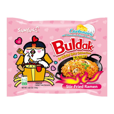 SAMYANG Buldak Hot Chicken Flavor Ramen Noodles-Carabonara 130g-Pack of 5